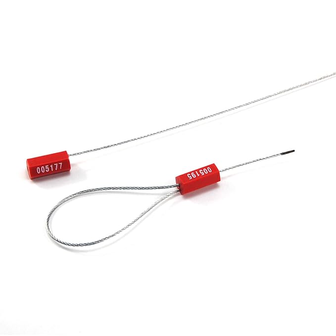 1000 Security Cable Seals Numbered Steel Wire Cable Tags Tamper Proof Wire Seals