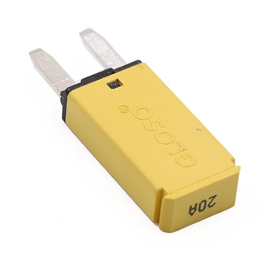 20A 12V Low Profile Automotive Mini Fuse Circuit Breaker ATM Auto Reset E71 - UL Certified Blade Self Resetting Breakers Fuses 20 Amp 12 Volt DC for Car RV Truck Boat Solar - Pack of 3