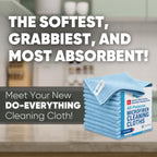 Microfiber Cleaning Wholesale Cloths (48 Pack) | Size 12" x 12"| All Purpose Microfiber Towels - Clean, Dust, Polish, Scrub, Absorbent (Blue)