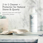 MORE Stone & Quartz Cleaner + Protector - Granite, Quartz & Marble Cleaner - For Kitchen & Bathroom Countertops - Water-Based Surface Spray - Lavender-Verbena Essential Oil - Pint (16oz)