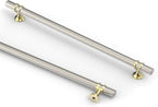 Asidrama 10 Pack 11.3 Inch(288mm) Champagne Bronze and Brushed Satin Nickel Kitchen Cabinet Handles, Cabinet Pulls Kitchen Cabinet Hardware Cupboard Handles Drawer Pulls