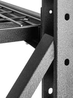 Generic Heavy Duty Member Mark 4-Shelf Industrial Storage Rack in Black, 77"" W x 24"" D x 72"" H (3 PACK)