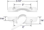 Window Sash Lock & Latch and Keeper Replacement for Andersen 200 Series Narroline and 400 Series Tilt-Wash Double-Hung Windows 1968 to Present (2 Pack, White Color)