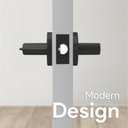 Mega Handles Ronn Entrance Entry Lever Door Handle Heavy Duty Round Locking Lever Set for Left or Right-Handed Doors, Interior/Exterior Door Levers - Matte Black (2 Pack) Keyed Alike