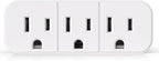 ELEGRP Triple Outlet Extender, 3-Prong Grounded Wall Tab, Multiple Outlet Extender Adapter Plug with 3 Electrical Outlets for Travel Home Hotel Office, ETL Listed, 1 Pack, White