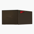 post & porch Malone Mailbox | Post Mounted Mailbox | Black/White/Gray/Brown/Red/Blue/Green, Regular or Large, Weatherproof Mail Box for Outside, Customizable (Brown, Large)