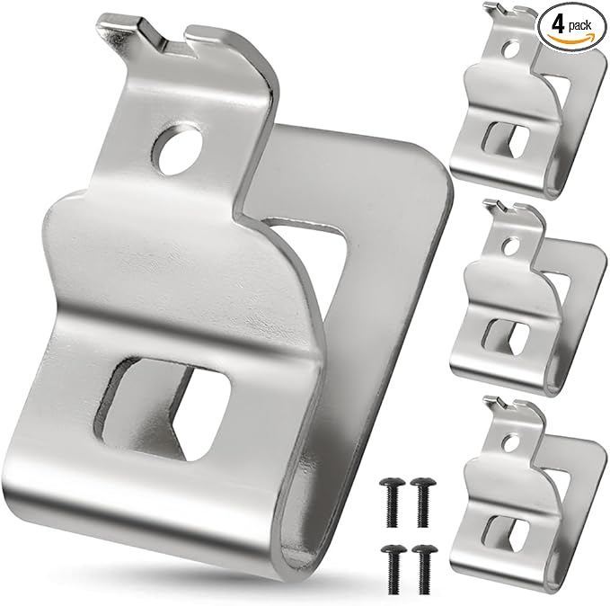4PCS Belt Clips for Dewalt, Premium 304 Stainless Steel Replacement Clip, with Screws, for Dewalt DCD7771 Compatible with 20V Power Tools for N268241 N086039 DCD980 DCD985 DCD980L2 DCD985L2