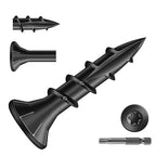 #8 x 3/4" Deck Screws (260Pcs) 1lb. Exterior Wood Screws. Carbon Steel, Black, Flat Head, Rust Resistant epoxy Coated, with T25 Star Bit