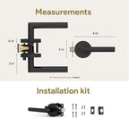 Mega Handles Ronn Privacy Lever & Lock Door Handle Set for Hallway, Closet and Bathroom, Keyless Lock, Heavy Duty Door Levers, Fits All Standard Door Sizes, Screws Included - Matte Black (1 Pack)