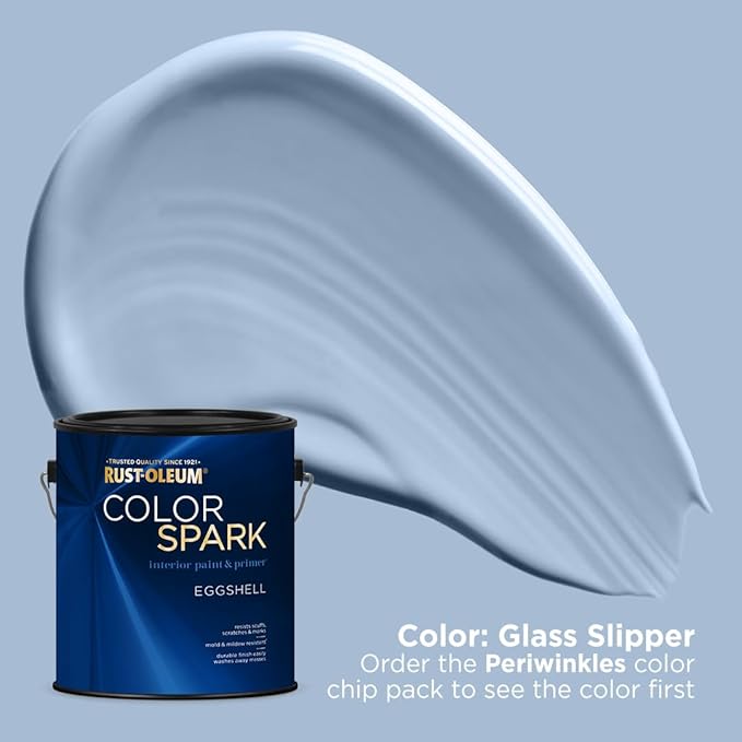 Rust-Oleum Color Spark Interior Paint and Primer in One, Eggshell, Glass Slipper, 1 Gallon