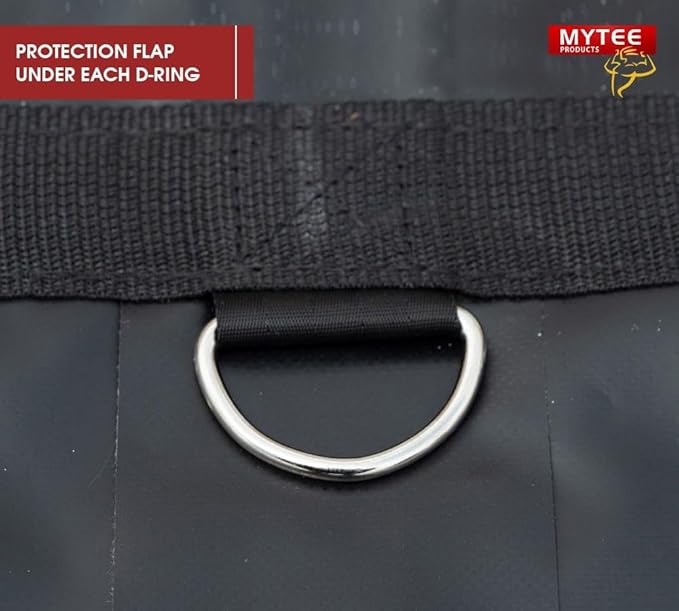 Mytee Products 16' x 27' Flatbed Truck 18 Oz Steel Tarp with 4 FT Drop & Flap - Black Heavy Duty Vinyl Waterproof Tarp for Trailers to Protect Cargo from Wind, Rain, Snow and Sun