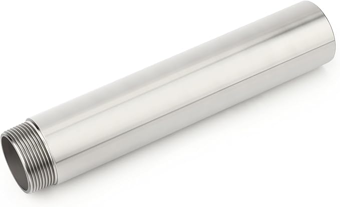 TAISHER 1PCS Stainless Steel Pipe Fittings, 1-1/4" NPT Male x 1-1/4" NPT Female Threaded, 8" Length Nipple Cast Pipe