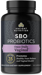 Ancient Nutrition Probiotic for Women, Once Daily Women's Probiotics for Vaginal Health, 30ct, Healthy Yeast Balance for Feminine Care, Made with Cranberry and Apple Cider Vinegar, 25 Billion CFUs*