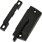 Sliding Sash Lock DGBRSM Black Sliding Window Sash Locks with Mounting Screws for Double Hung Window Latch Lock Security Vinyl Window Sash Lock and Keeper Replacement