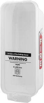 PRO&Family Fire Extinguisher Cabinet (White with Clear Pull-Cover, 5 lb)