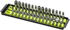 Ernst Manufacturing 8467HV 13-Inch Socket Boss, Premium 2-Rail 1/4-Inch-Drive Socket Organizer Rails, High Visibility - Made in the USA