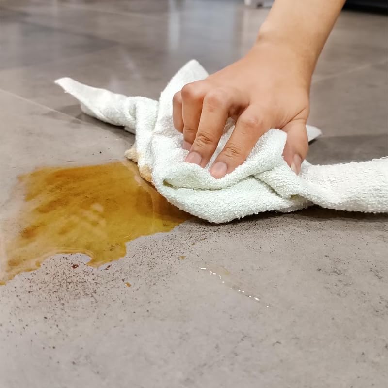 White Terry Bar Mop Towels 400 Pcs (Approx)- 100% Cotton Ultra-Absorbent Cleaning Rags, Perfect Washable Kitchen Rags for Bars, Restaurants & Home (2 x 25 lbs. Compressed Box)