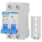 AC Miniature Circuit Breaker, 120V/240V 2 Pole 32 Amp DIN Rail Mount Circuit Breaker, MCB C32 Solar AC Disconnect Switch,Thermal Magnetic Trip