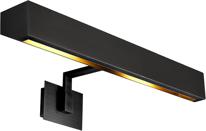 Picture Light, 18" Black Picture Lights for Wall, Bronze Art Lights Hardwired, Dimmable Gallery Light, 3000K Vanity Lights, Picture Frame Light for Bathroom Wall Sconces Artwork Poster Display