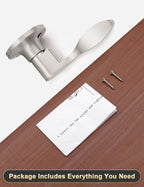 Mengico 8 Pack Satin Nickel Dummy Door Lever, Single Right Side Door Handle for Closets, Non-Turning Pull Only Lever Set, Wave Style Interior Door Knob