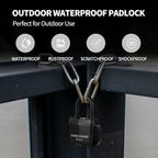 Heavy Duty Weatherproof Laminated Padlock with Key，2.2 Inch Long Shackle Pad Lock with Same Key for Door, Gate, Shed, Trailer, Storage, Chain, 12 Pack