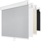 ChrisDowa Cordless Blackout Roller Shades for Windows, Thermal Insulated UV Protection Pull Down Shades, Total Blackout Window Blinds for Home, Office, Bedroom, Door (54" W x 72" H, Grey)