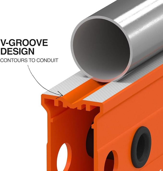 Klein Tools 93548MAG 48-Inch Box Level, Magnetic Box Beam Bubble Level, 3 Vials, High Visibility Orange, Aluminum Body, V-Groove and Magnet Track