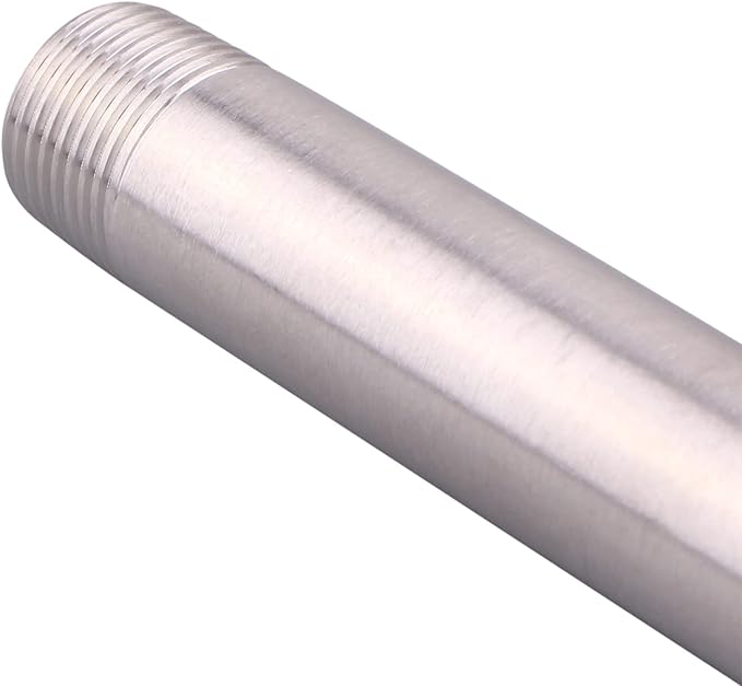 3/8" X 3/8" NPT Male Nipple Stainless Steel 304 Cast Pipe Coupling Fitting 8" Length (pack of 2)