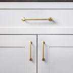 Goo-Ki 6 Pack Brushed Brass Cabinet Handle Drawer Pulls, 12.6 Inch(320mm) c-c Solid Zinc Alloy Modern Bar Pull Kitchen Hardware for Closet Dresser Wardrobe Cupboard Furniture