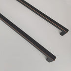 Oil Rubbed Bronze Cabinet Pulls 17-5/8 Inch Hole Centers(448mm), Long Cabinet Handles Square Drawer Pulls 10 Pack, Stainless Steel Wardrobe Handles