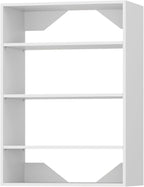 ROOMTEC 19.5" Shelf Short Tower Closet Unit, Modular Closet System with Shelf, Wardrobe Organizer for Bedroom or Walk-in Closet, Wall Mounted, Customizable Clothes Storage Unit, White