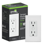 Leviton Decora Smart Outlet, Tamper-Resistant 15A, Wi-Fi 2nd Gen, Works with My Leviton, Alexa, Google Assistant, Apple Home/Siri & Wire-Free Companions for Switched Outlet, D215R-1RW, White
