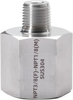 2 pieces Npt3/8 Female to Npt1/8 Male Reducer,3/8-1/8Water pipe Adapter, Fabricate of 304 Stainless Steel