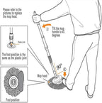 Spin Mop Refills Replacement 360° Microfiber Spin Mop and Bucket Head Round Shape Standard Size Easy Cleaning Spin Mop Systems 6-Pack White