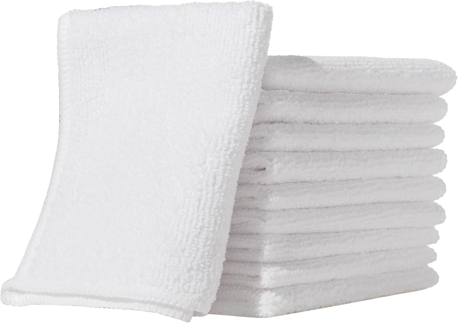 Furniture Clinic Pack of 10 Microfiber Cloths – Lint Free - White Cleaning Cloths - Reusable and Washable