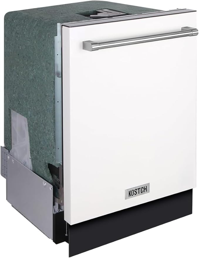 30 inch Freestanding Natural Gas Range or Liquid Propane Gas Range with 5 Burners, Large Capacity 24 inch Top Control Built-In Dishwasher with Third Rack, in Stainless Steel (White)