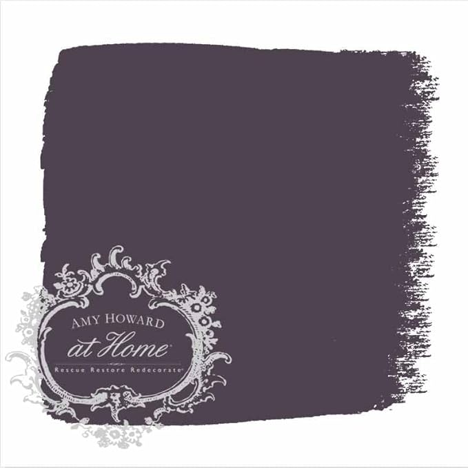 AMY HOWARD AT HOME Chalk-Based One Step Paint for Furniture, Cabinetry, Decor, Finish, and More | No Stripping, Sanding, or Priming | Dark Base | 16 Ounce | Going Plum Crazy