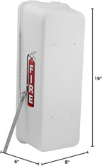 PRO&Family Fire Extinguisher Cabinet (20 lb, White, 8 x 6 x 19 Inches, Modern Style, Lockable, Durable, Floor Mount, Common Area, Fire Safety)