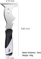 Mister Rui 10 in 1 Putty Knife - Multi Use Painters Tool, Taping Knife, Paint & Metal Scraper with Hammer End, Razor Blade Spackle Tool