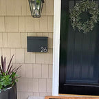 Vsons Modern Design Mailbox, Wall-Mount Mailbox Vsons Design Mitch B (Aluminum Black Powder Coated) (Black) (Black with Numbers)