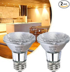 PAR20 Flood 39W 120V 480 Lumens- 2 Pack PAR20 Flood Light Bulbs with E26 Base, PAR20 Dimmable 2800K Warm White, Long Lasting 39W PAR20 Bulb for Recessed Lighting & Hood Range Light Bulbs