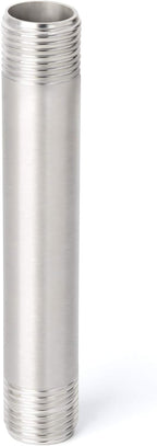 TAISHER 4PCS Stainless Steel Pipe Fittings, 1/2" NPT x 1/2" NPT Male Threaded, 6" Length Nipple Cast Pipe