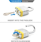 Keyed Alike Laminated Steel Padlocks with Normal Shackle for Sheds, Fences & Lockers (60-Pack)