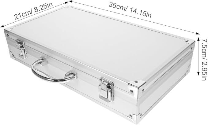 Aluminum Alloy Toolbox with Large Capacity Portable Medicine Storage Box Multi-Purpose Tool Case for Home Garage School and Hospital Use