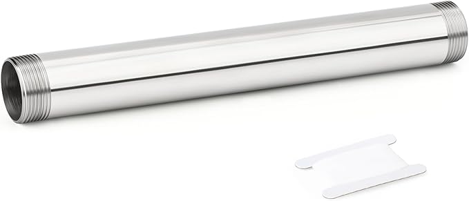 TAISHER 1PCS Stainless Steel Pipe Fittings, 1-1/4" NPT Male x 1-1/4" NPT Male Threaded, 12" Length Nipple Cast Pipe