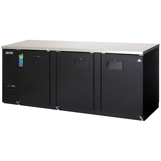 Everest EBB90-24 Back Bar Cooler Cabinet 3 Solid Doors, 115v, NSF - 28 cu. ft.