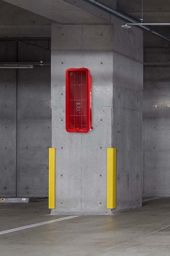 PRO&Family Fire Extinguisher Cabinet Fire Extinguisher Box Outdoor Fire Cabinet Mounted Fire Extinguisher Cabinet Fire Extinguisher Cover (3, Red with Hammer Attachment, 10 lb)