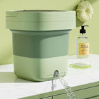 11L Portable Washing Machine with Foldable Design and 3 Cleaning Modes - Mini Washer for Baby Clothes, Underwear, Socks, and Small Items - Ideal for Apartment, Dorm, Camping, Travel (Blue)