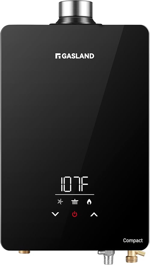 GASLAND Compact Natural Gas Tankless Water Heater Indoor, Up to 3.6 GPM 90,000 BTU Instant On-Demand Water Heater, Extremely Compact, Ultra Quiet, More Stable Temp for Residential Use, CG360NG