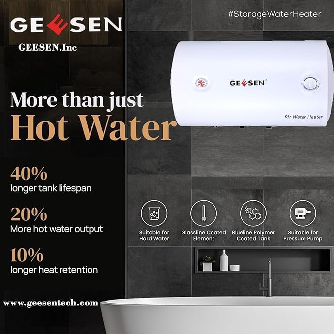 Electric Hot 50L Water Heater Storage,RV TR Endless Trailer Indoor Waterproof Shower Water Heater Compact Point-of-Use,Bathroom Shower (50L) plug in 120v